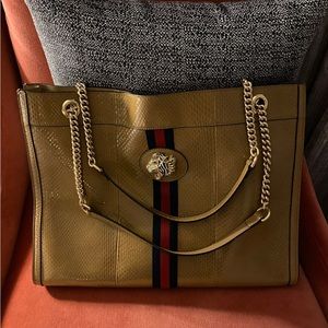 Gucci Rajah Python handbag